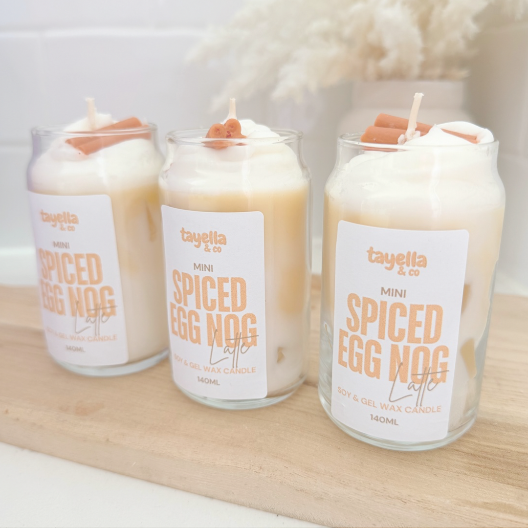 Mini Christmas Iced Latte Candles