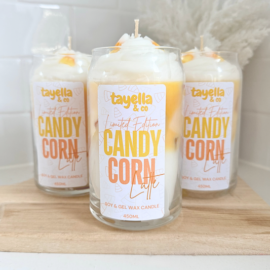 Iced Candy Corn Latte Candle