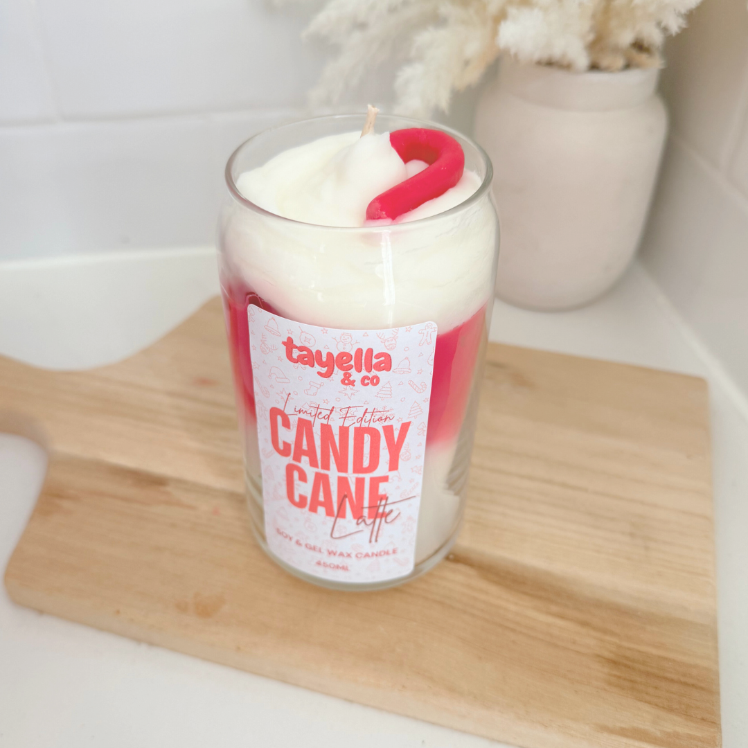 Iced Candy Cane Latte Candle