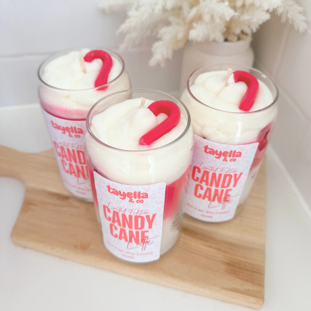 Iced Candy Cane Latte Candle