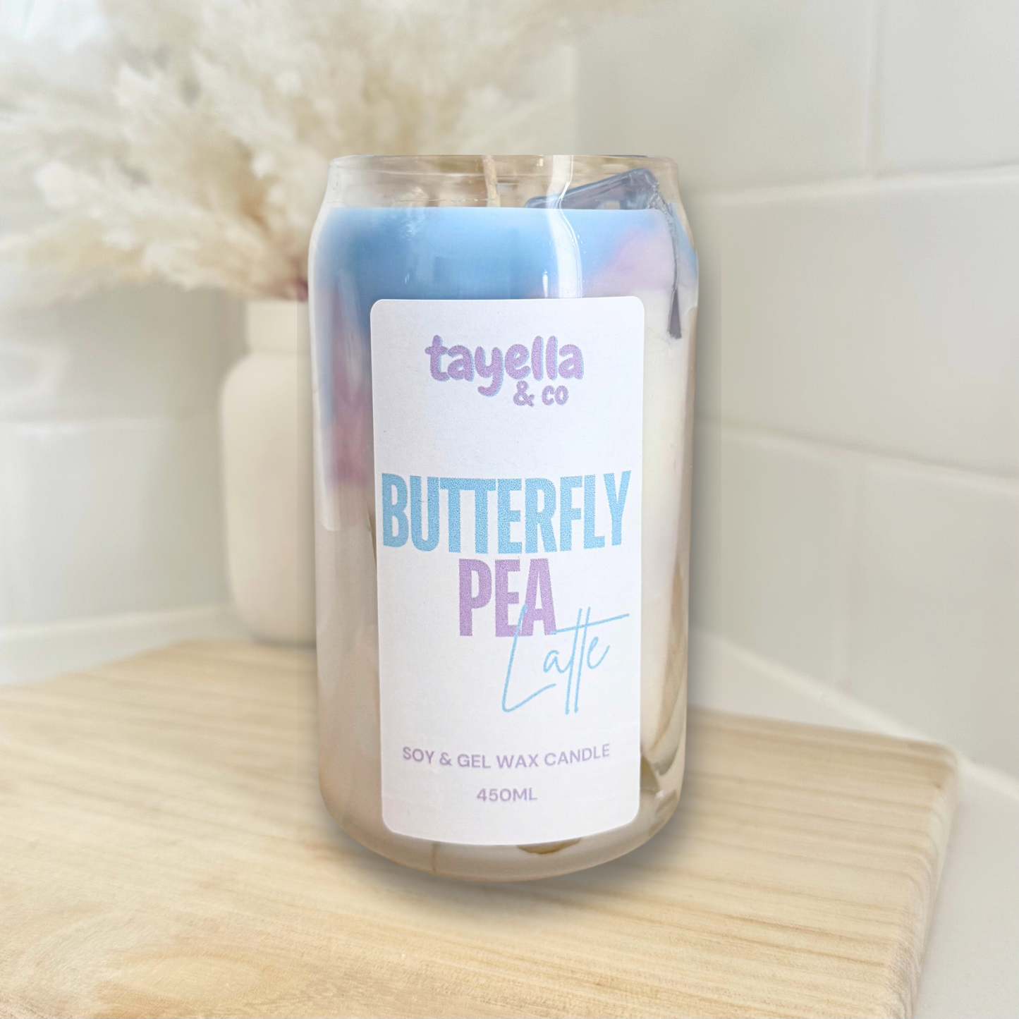 Iced Butterfly Pea Latte Candle