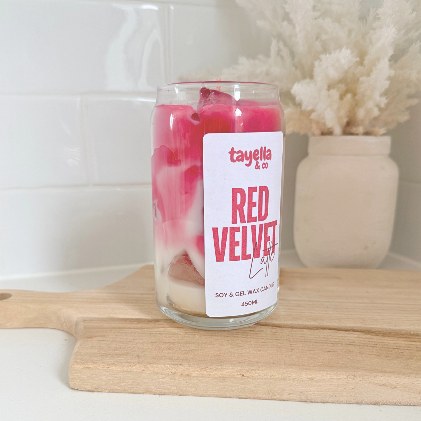 Iced Red Velvet Latte Candle