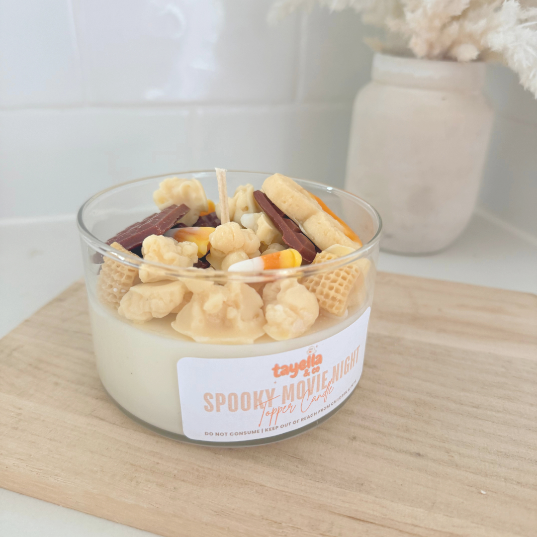 SCARY MOVIE NIGHT TOPPER CANDLE