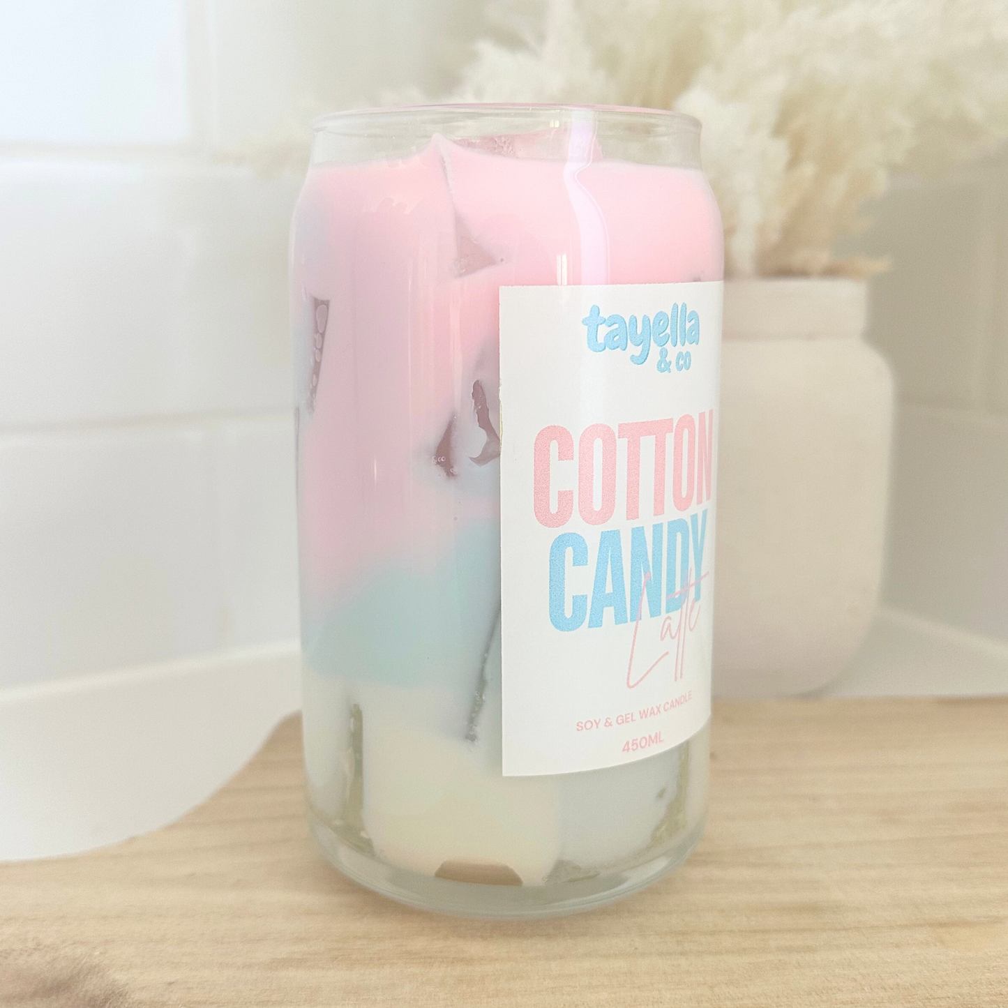 Iced Cotton Candy Latte Candle