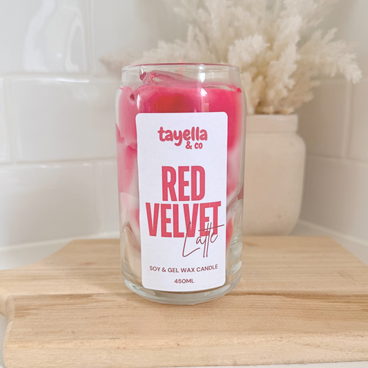 Iced Red Velvet Latte Candle