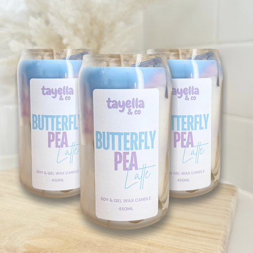 Iced Butterfly Pea Latte Candle