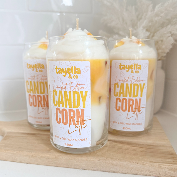 Iced Candy Corn Latte Candle