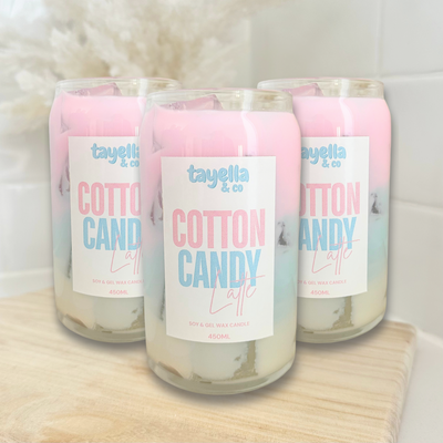 Iced Cotton Candy Latte Candle