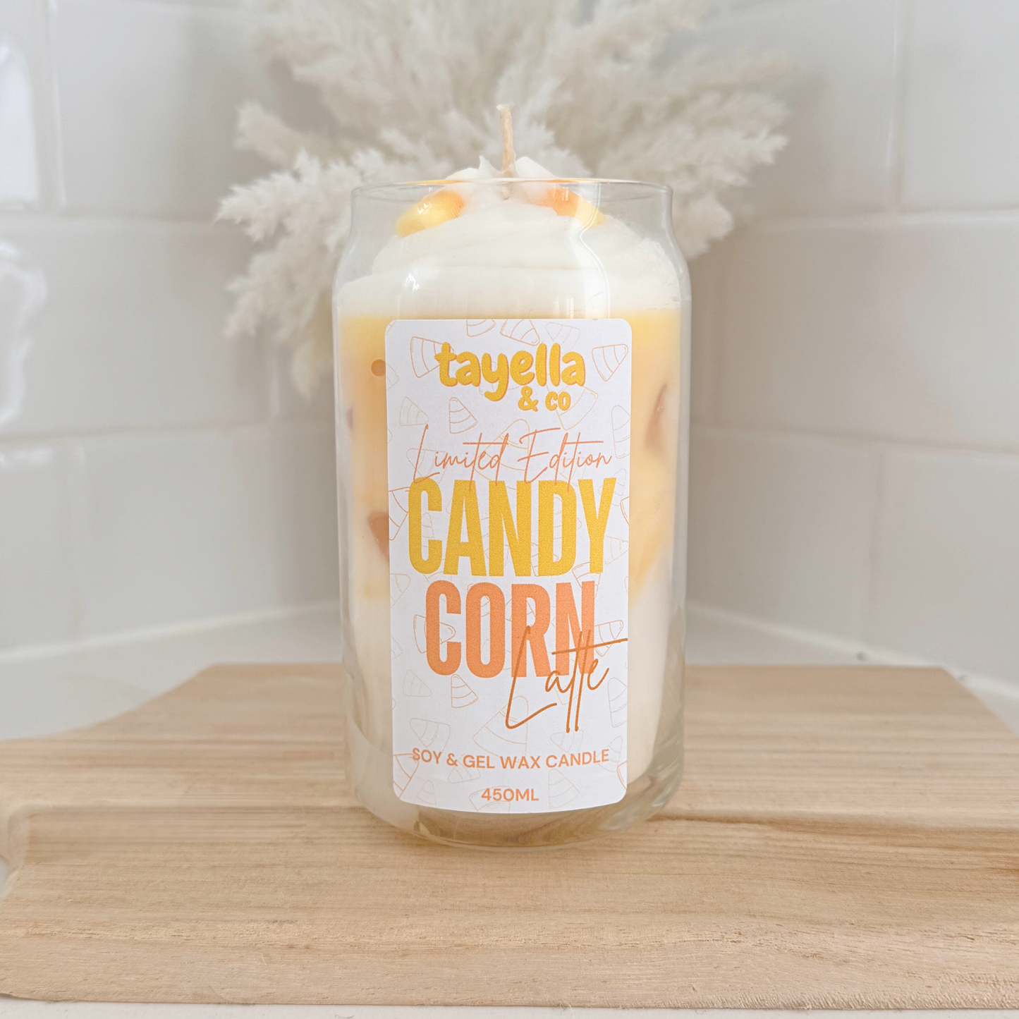 Iced Candy Corn Latte Candle