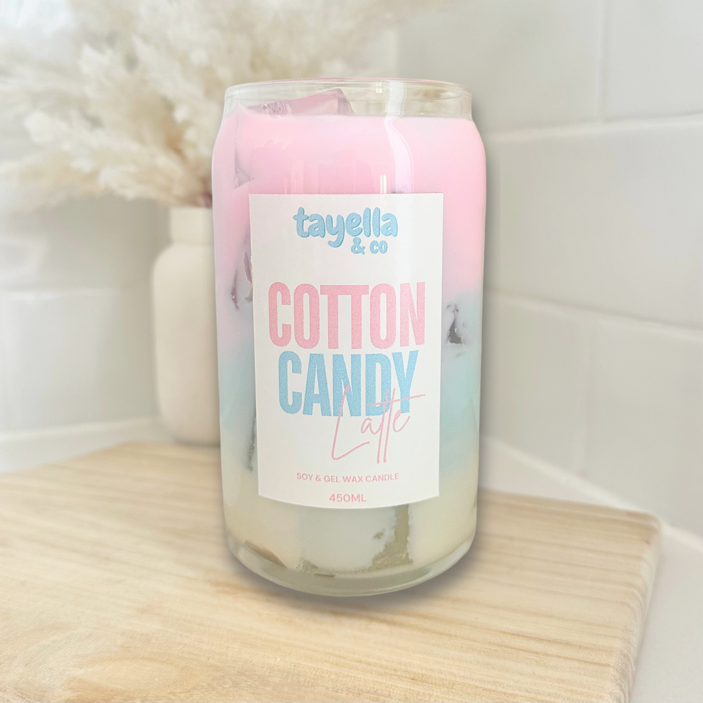 Iced Cotton Candy Latte Candle