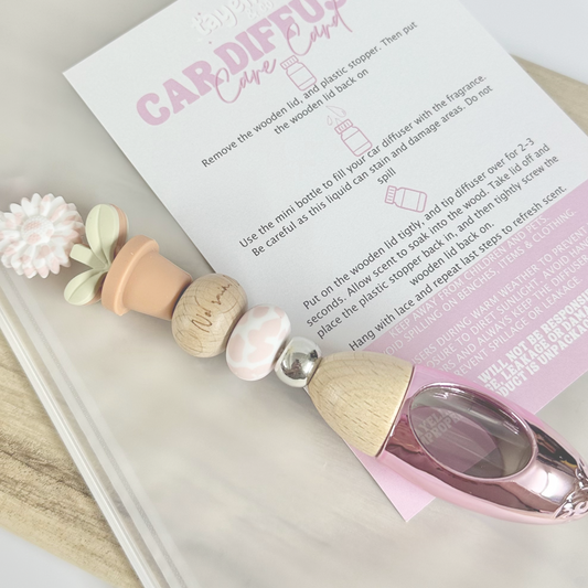 Pink Moo Plant Car Diffuser