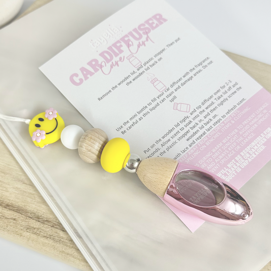 Pink Smiley Car Diffuser