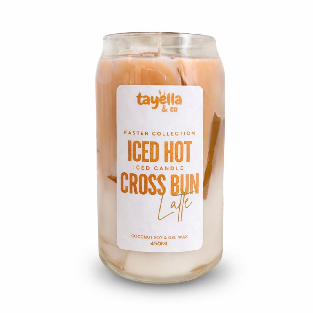 ICED HOT CROSS BUN LATTE CANDLE