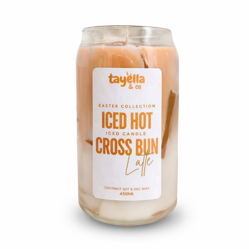 ICED HOT CROSS BUN LATTE CANDLE