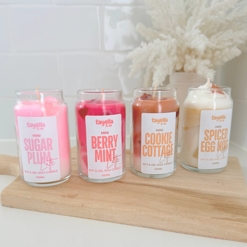 Mini Christmas Iced Latte Candles