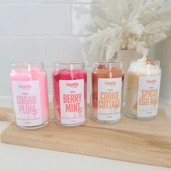 Mini Christmas Iced Latte Candles